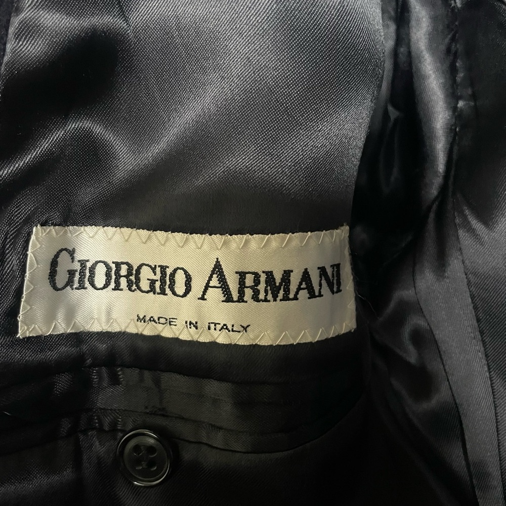 Giorgio Armani men Navy Blue + 80%Wool 20% Cashmere Coat, Sz 38 Italy - Picture 6 of 15